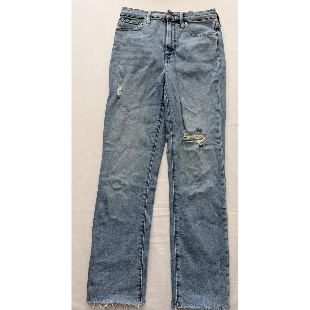 Madewell Perfect Vintage Jeans Womens 27 Blue Wash High Rise Straight 27x27.5